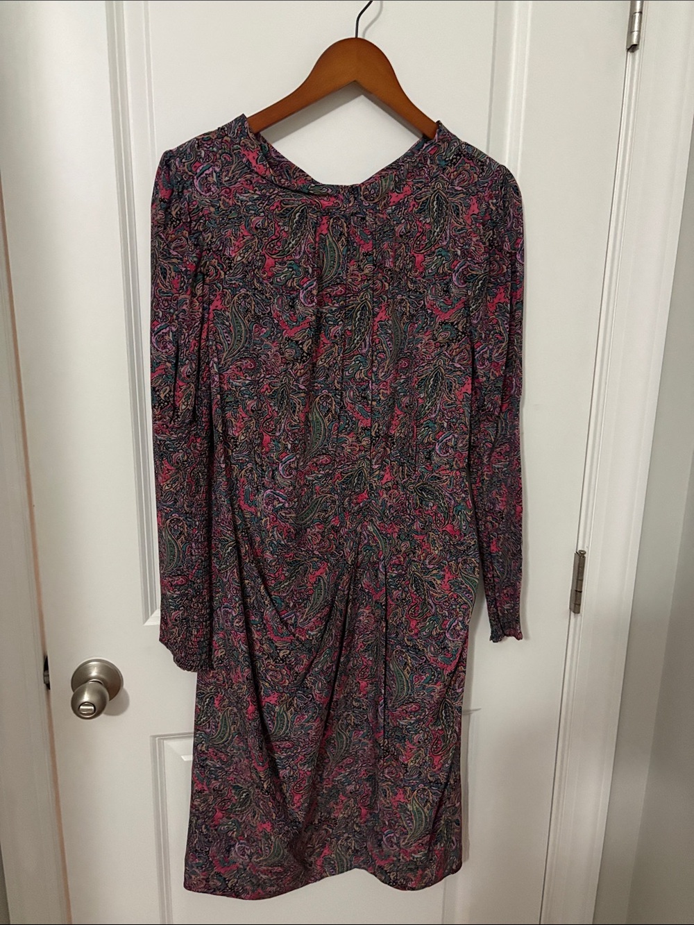 Rebecca Taylor Multi-Color Paisley Long-Sleeve Dress